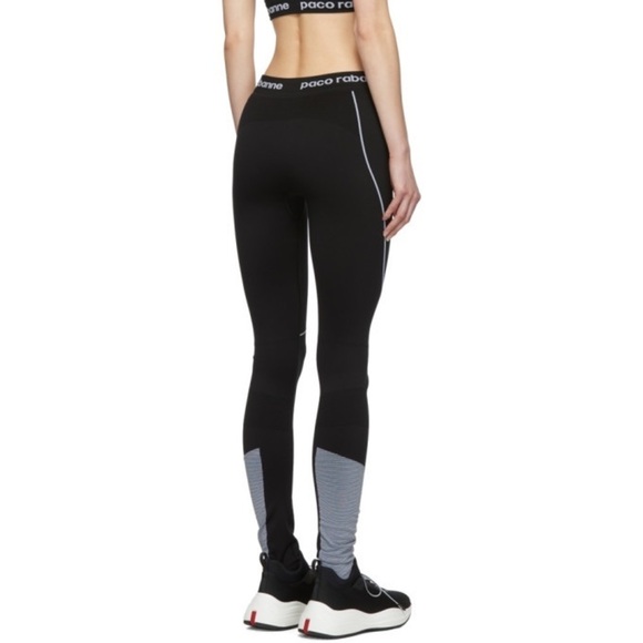 Paco Rabanne Black Bodyline Stirrup Leggings - Picture 2 of 9